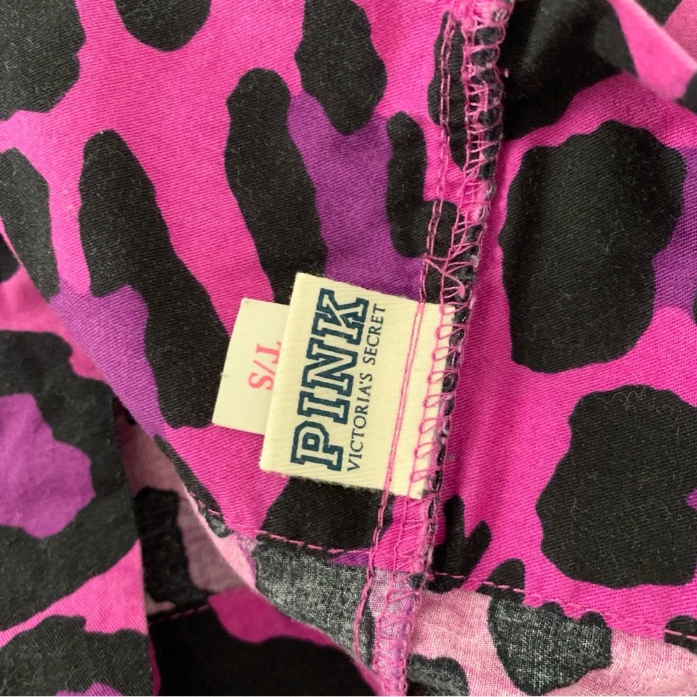 Vintage 2011 Y2K Victoria’s Secret PINK Purple Black Leopard Single Pillowcase